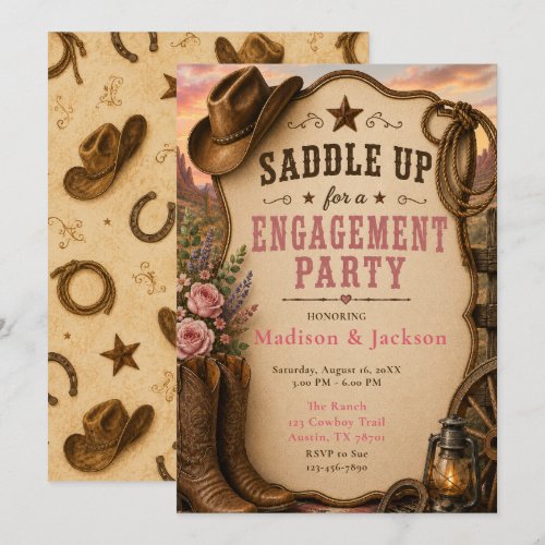 Western Engagement Party Invitation
