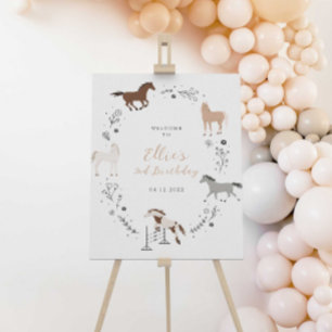 Western Equestrian Birthday Welcome Sign