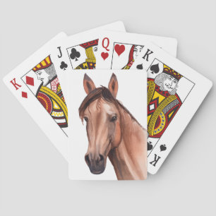 Western Equestrian Horseback Riding WatercoloHorse Poker Cards