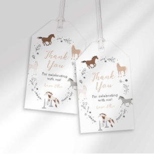 Western Equestrian Thank You Tags