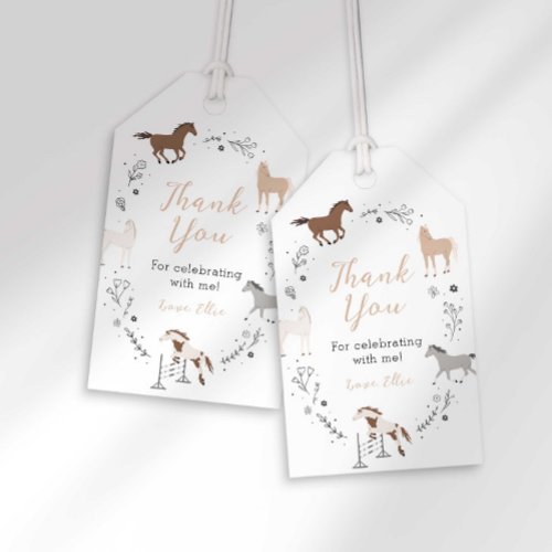 Western Equestrian Thank You Tags