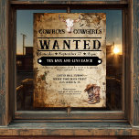 Western event flyer<br><div class="desc">Capture the spirit of the Wild West with our Western Cowboy and Cowgirl Event Flyer. Perfect for rodeos, barn dances, country music festivals, or rustic-themed parties, this flyer design blends authentic charm with eye-catching appeal. Featuring classic Western elements like rugged cowboy boots, wide-brimmed hats, rustic wooden textures, and a touch...</div>