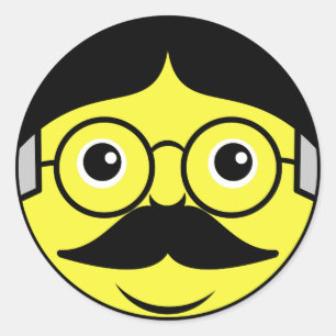 Western Face Classic Round Sticker