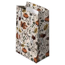 Western Fall Harvest and Cow Skulls Small Gift Bag
