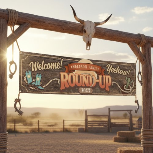 Western Family Reunion Round-Up Welcome ID1318 Banner