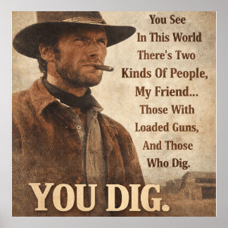 Western Famous Movie Quote Poster