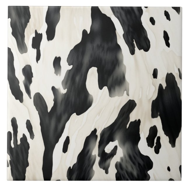 Western Farm Animal Cow Ceramic Tile (Front)