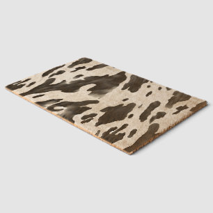 Western Farm Animal Cow Country Fiber Doormat