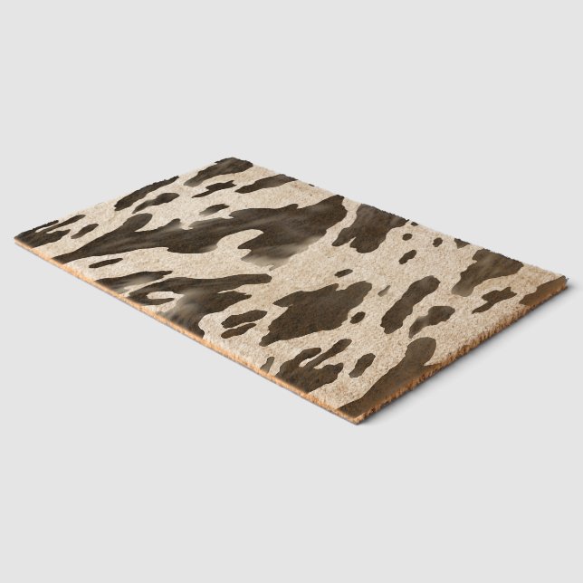 Western Farm Animal Cow Country Fiber Doormat (Corner)