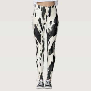 Western Farm Animal Cow Leggings