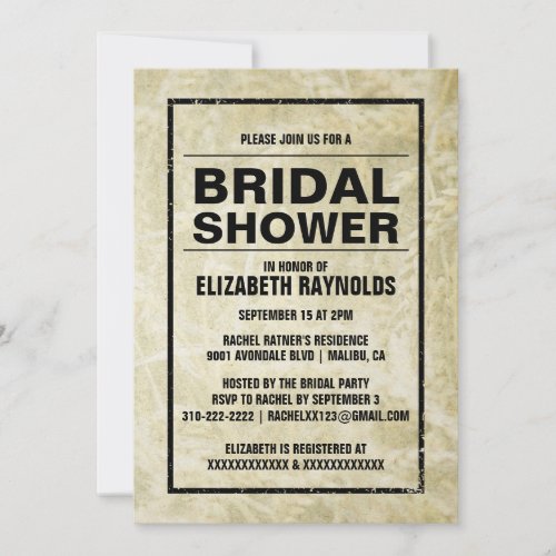 Western Farm Bridal Shower Invitations