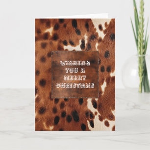 Western Farm Brown Cream Cowhide  Card