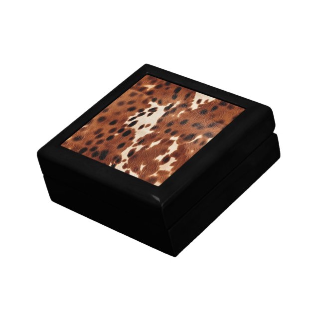 Western Farm Brown Cream Cowhide  Gift Box (Side)