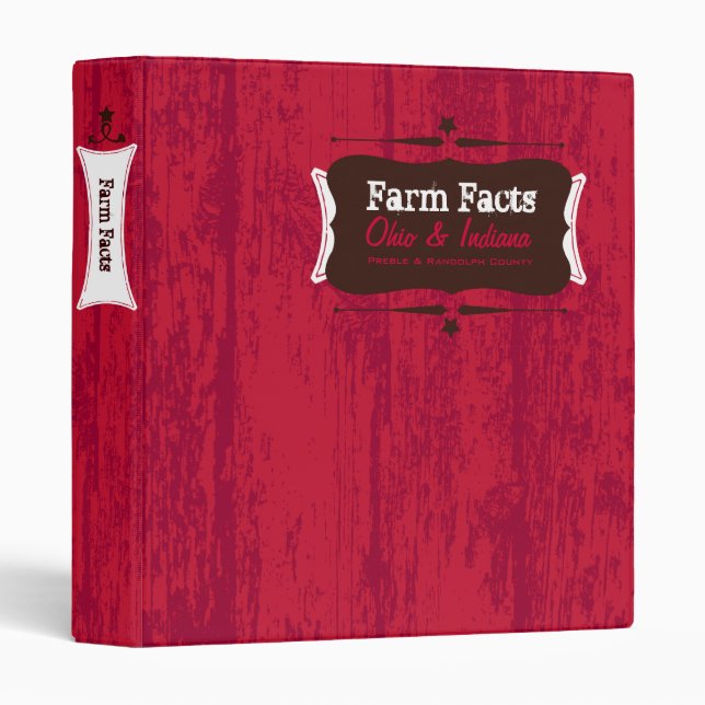 Western Farm Cowboy 3 Ring Binder (Front/Spine)