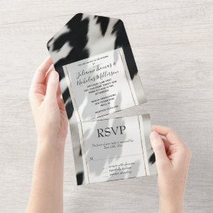 Western Farm Cowhide All In One Invitation