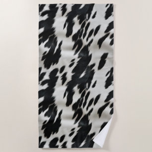 Western Farm Cowhide Beach Towel