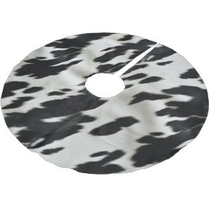 Western Farm Cowhide Brushed Polyester Tree Skirt