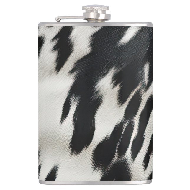 Western Farm Cowhide  Flask (Front)