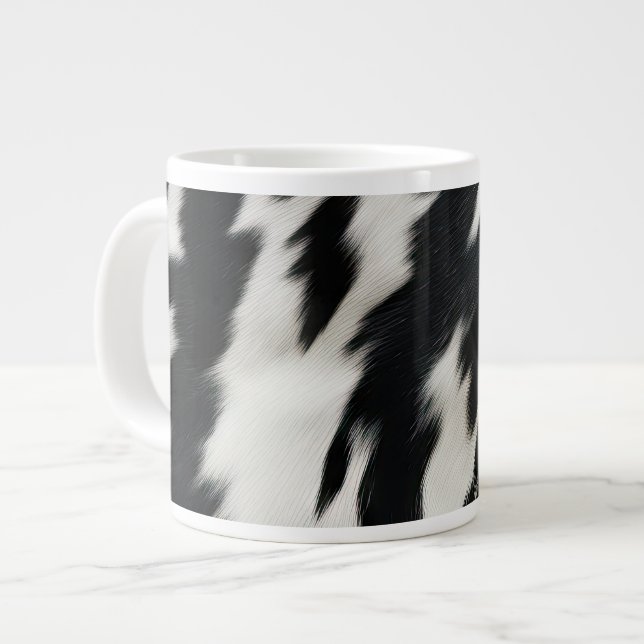 Western Farm Cowhide  Giant Coffee Mug (Front Left)