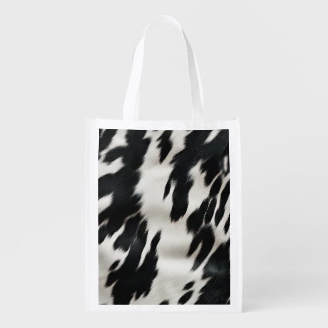 Western Farm Cowhide Grocery Bag (Front)