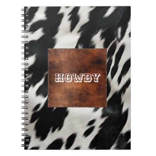 Western Farm Cowhide  Notebook
