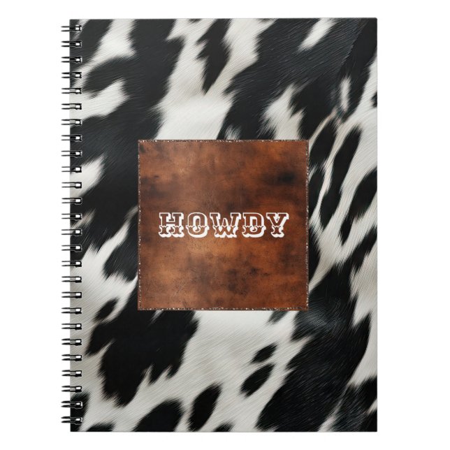 Western Farm Cowhide  Notebook (Front)