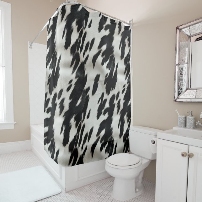 Western Farm Cowhide Shower Curtain (In Situ)