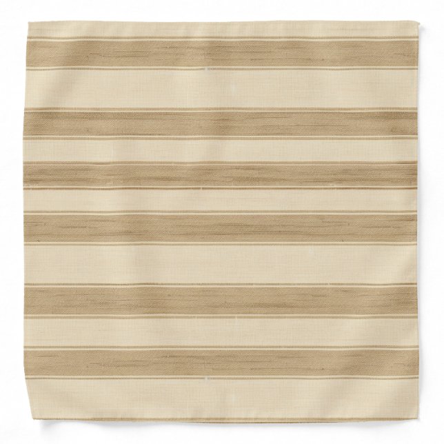 Western Farm Cream Stripes   Bandana (Front)