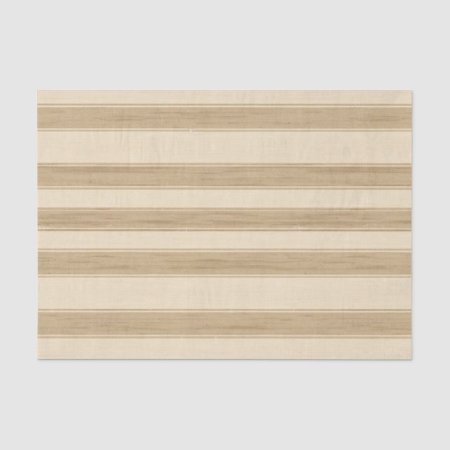Western Farm Cream Stripes Birthday Tissue Paper (Front)
