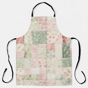 Western Farm Mint Pink Floral Quilt Patterns Apron