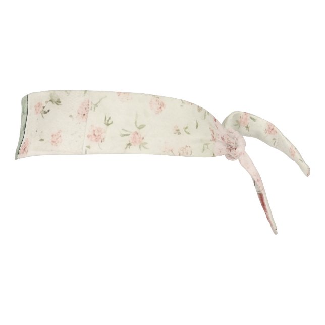 Western Farm Mint Pink Floral Quilt Patterns Tie Headband (Rotate 90)