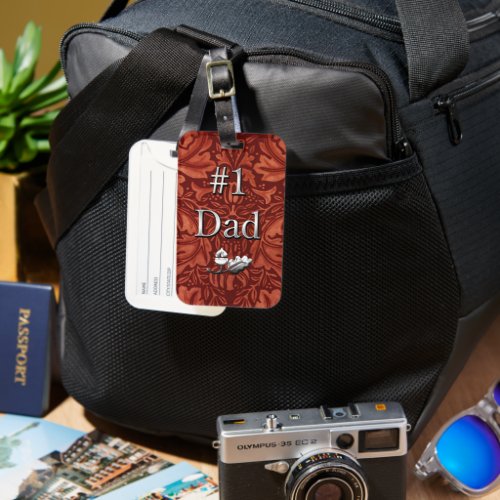 Western Faux Leather and Silver For Dad Luggage Tag