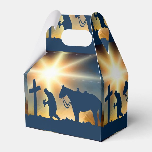Western Favor Gift Box Cowboy Prayer (Front Side)