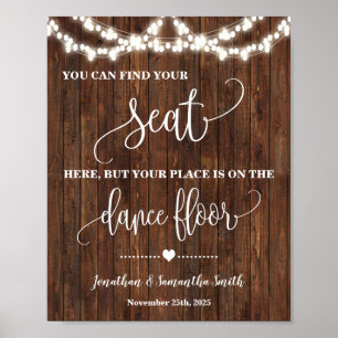 Western Find your Seat Sign Wedding Ceremony