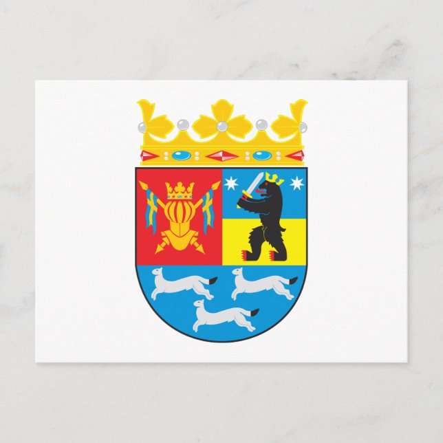 Western Finland Coat of Arms Postcard (Front)