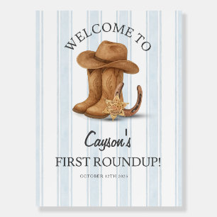 Western First Birthday   Cowboy   First Roundup Foam Board