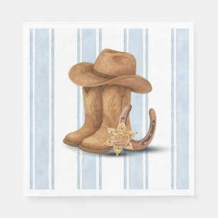 Western First Birthday Cowboy First Roundup Napkins