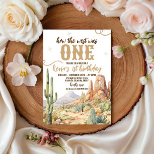 Western First Birthday Invitation