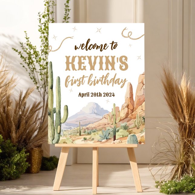 Western First Birthday Welcome Sign (Creator Uploaded)
