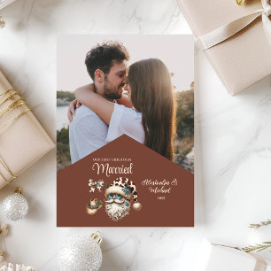 Western First Christmas Married  Photo  Holiday Card