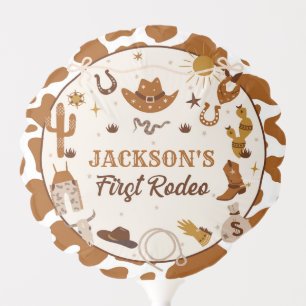 Western First Rodeo 1st Birthday Balloon