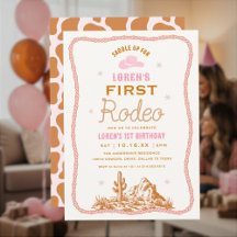 Western First Rodeo Cowgirl 1st Birthday