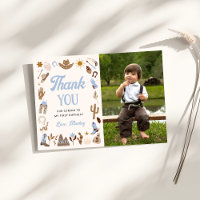 Western First Rodeo Wild West Cowboy Blue Birthday