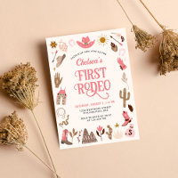 Western First Rodeo Wildwest Cowgirl Pink Birthday