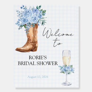 Western Floral Bridal Shower Welcome Sign