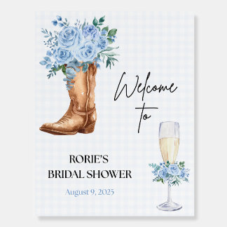 Western Floral Bridal Shower Welcome Sign