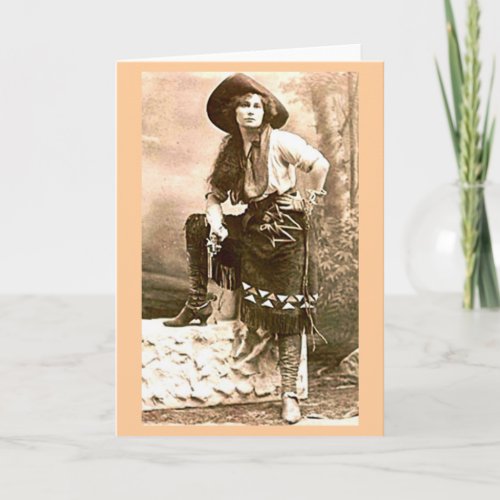 Western Frontier Woman Greeting Card
