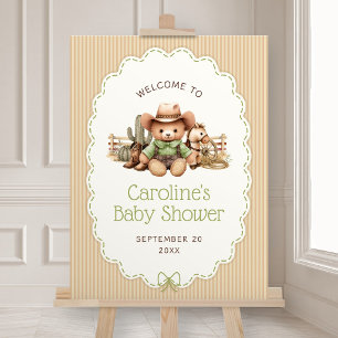 Western Gender Neutral Baby Shower Welcome Foam Board