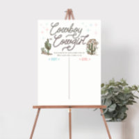 Western Gender Reveal Shower Cowboy Cowgirl Voting
