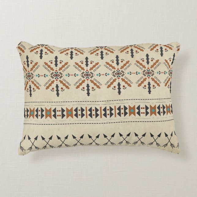 Western Geo Tribal Accent Pillow (Front)
